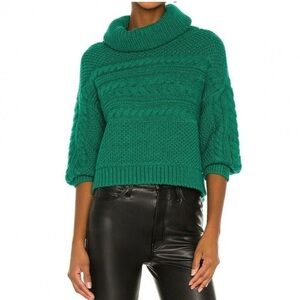 Alice + Olivia Emerald Cowl Neck Sweater